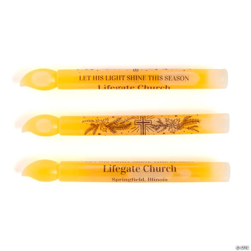 Bulk 48 Pc. Personalized Religious Candle Glow Sticks