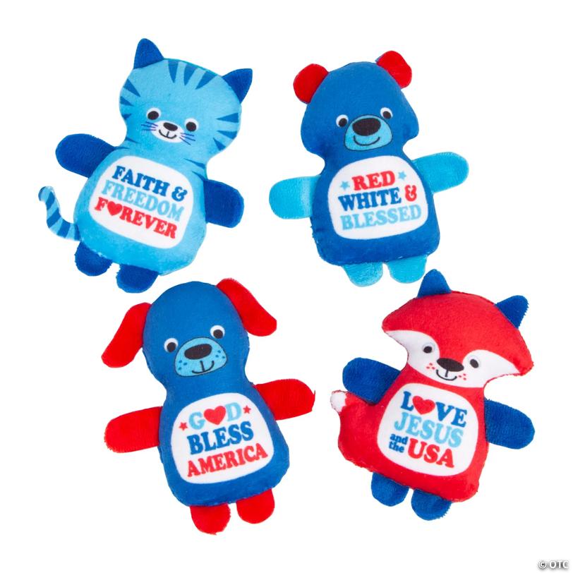 Bulk 50 Pc. Religious Patriotic Stuffed Characters
