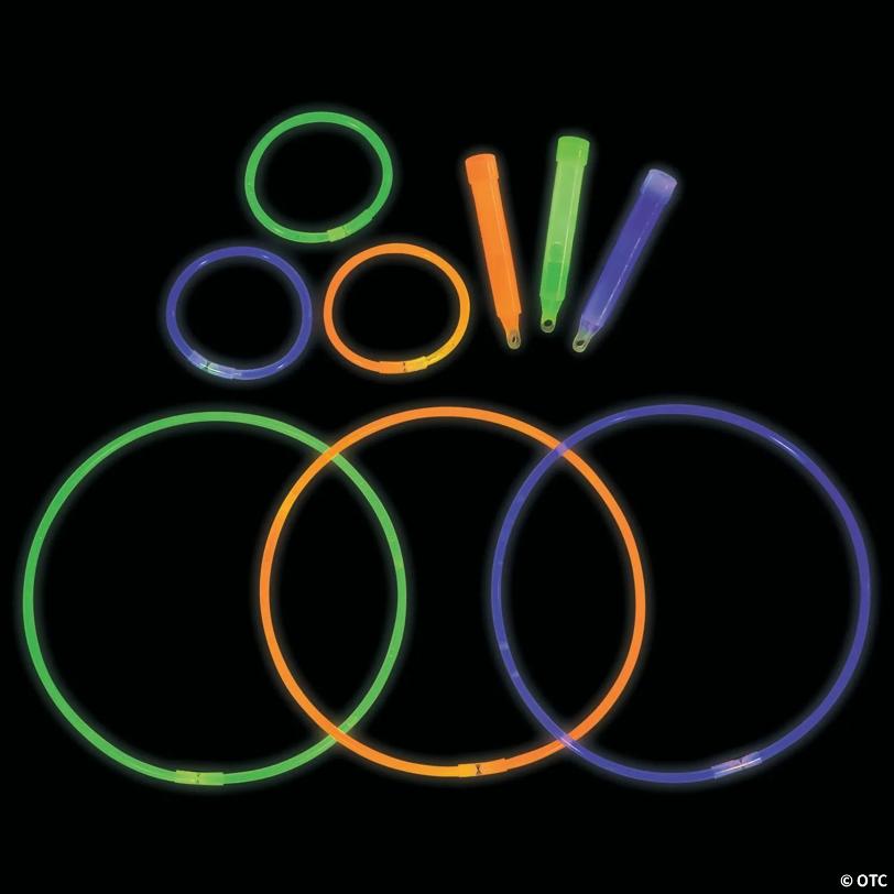 Bulk 60 Pc. Halloween Glow Stick, Bracelet & Necklace Assortment