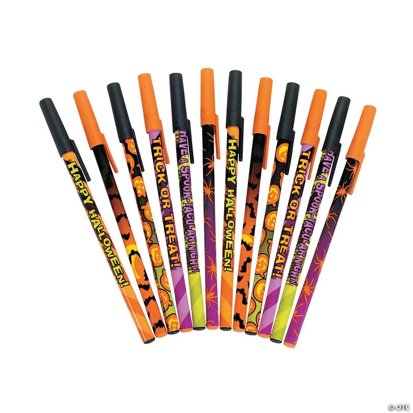 Bulk 72 Pc. Halloween Print Stick Pen Assortment
