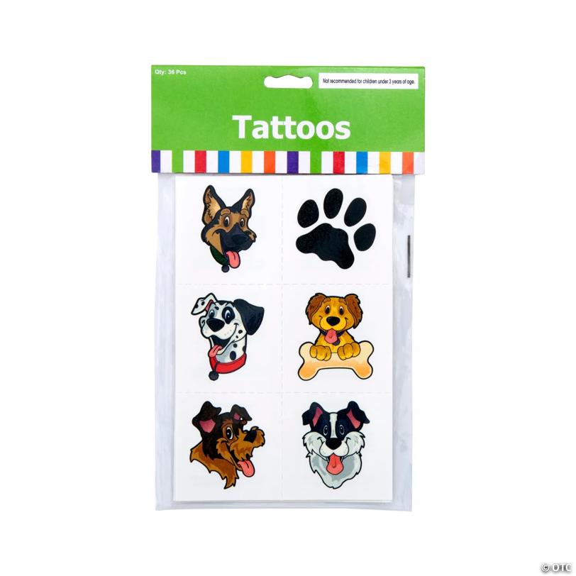 Bulk 72 Pc. Puppy Party Temporary Tattoos - 72 Pc.