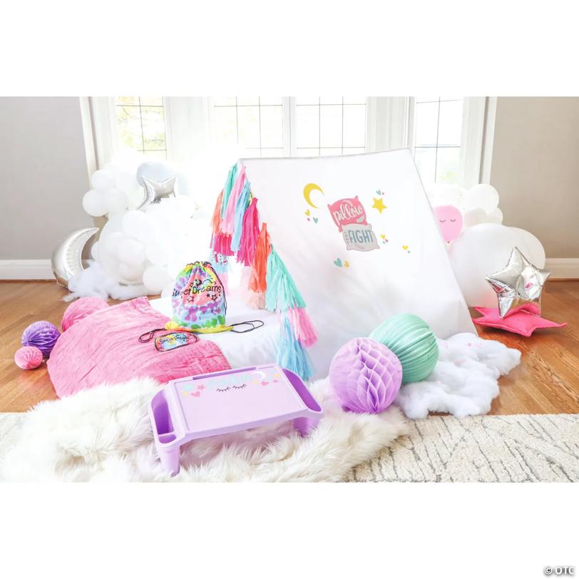 45" x 40"Bulk 3 Pc. White Nonwoven Indoor Sleepover Teepee Tents Kit