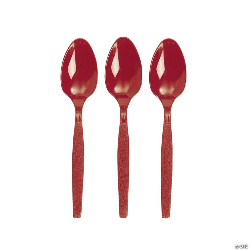 Bulk 50 Ct. Solid Color Plastic Spoons | USA Decoration®
