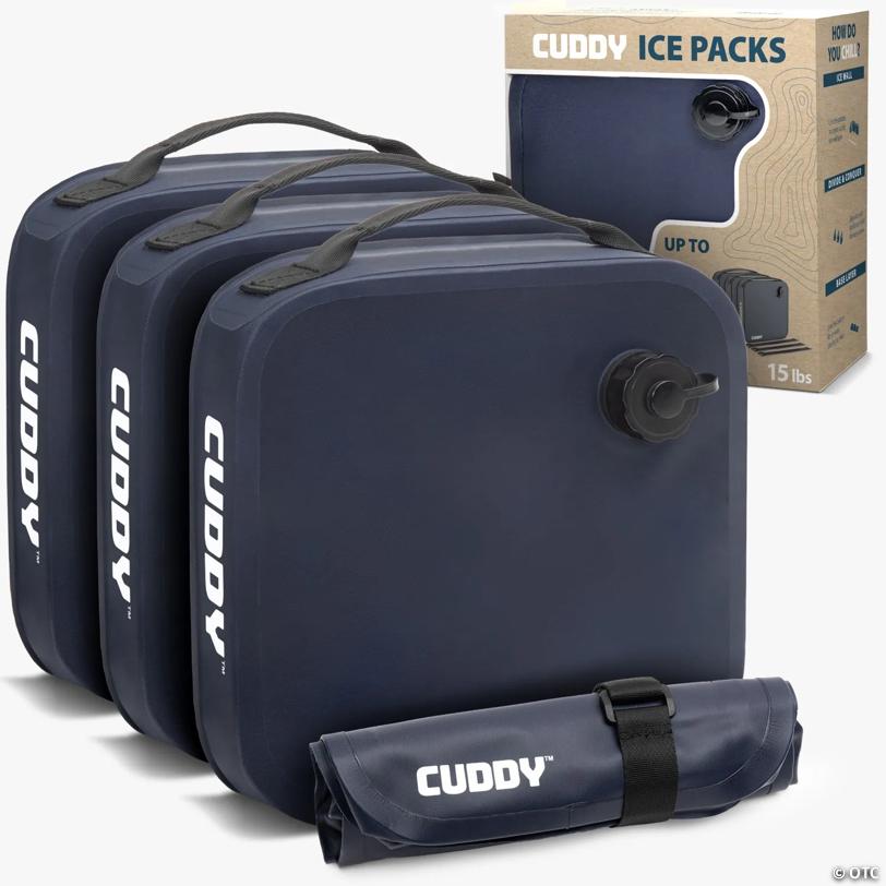 CUDDY Reusable Ice Packs for Coolers - 3 Pack - Premium Long Lasting Freezer Packs for Ice Chest & Camping