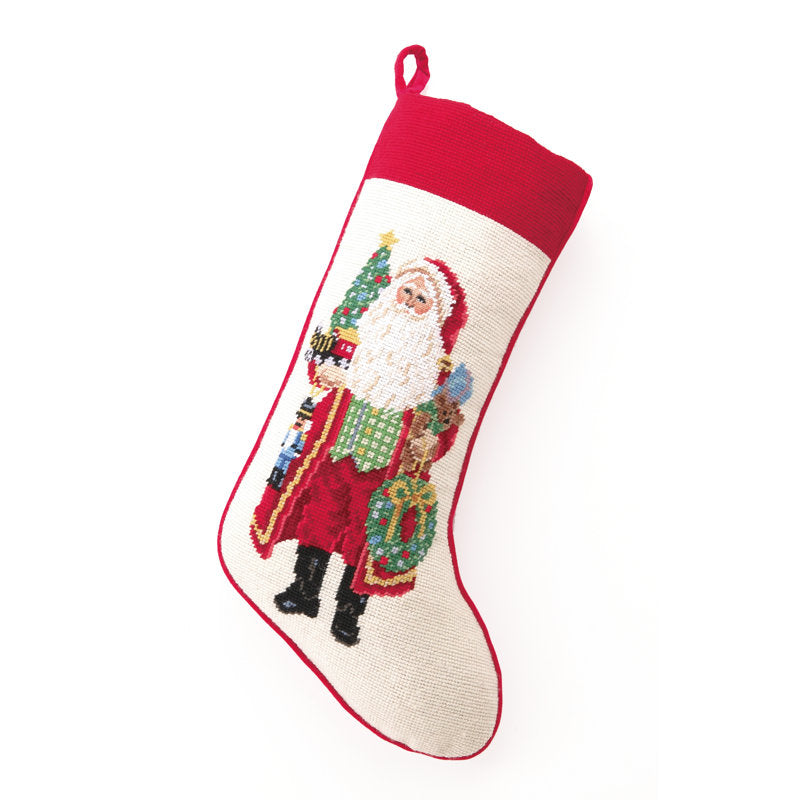 Carmita Making Spirits Bright Needlepoint Stocking