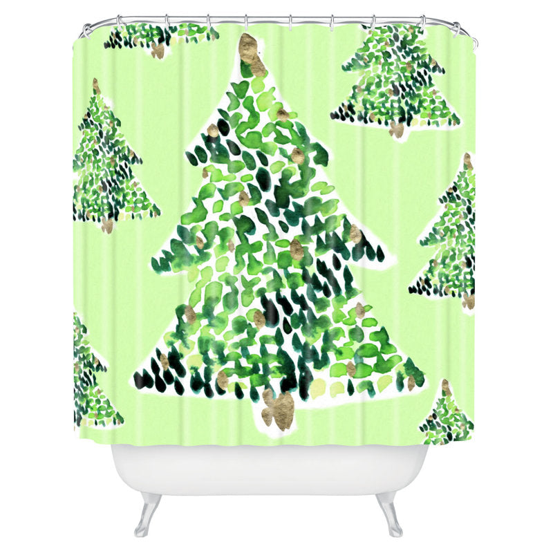 Cayenablanca Floral Shower Curtain