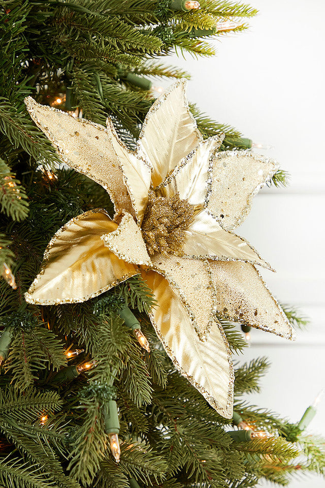 Gold Silver Glitter Metallic Stem 22 Inch Christmas Decoration