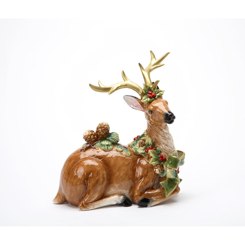 Woodland Feathery Owl Christmas Tabletop Figure - 7"
