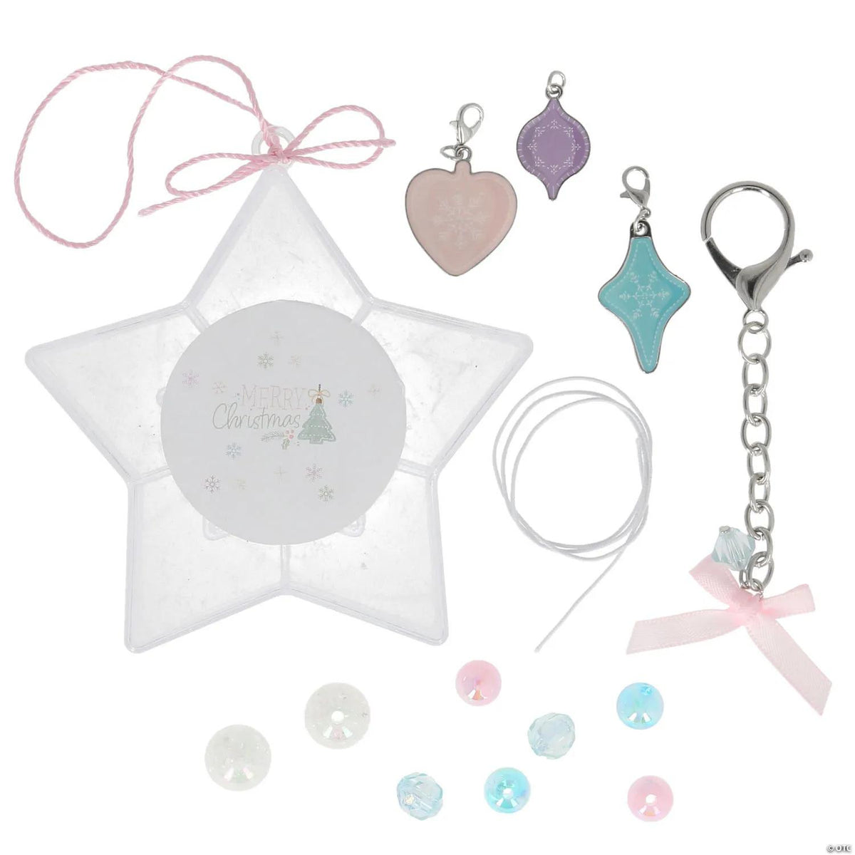 Christmas Metal Bag Charm in Plastic Star Ornament Craft Kit - Makes 1