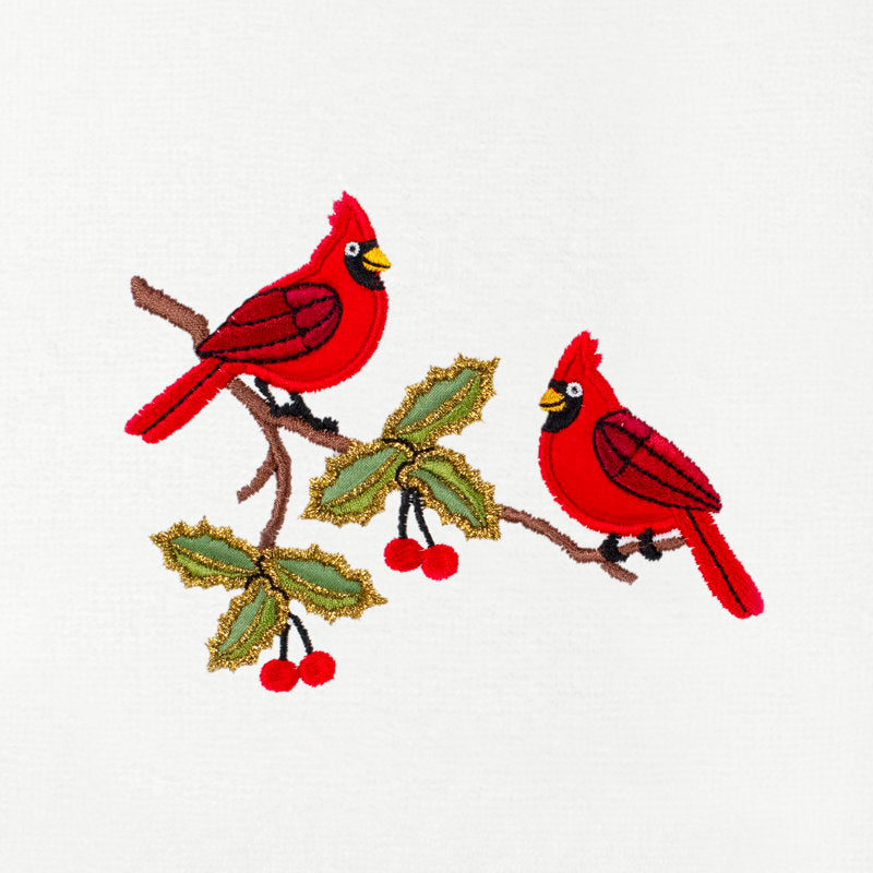 Christmas Red Pair Turkish Cotton Hand Towel