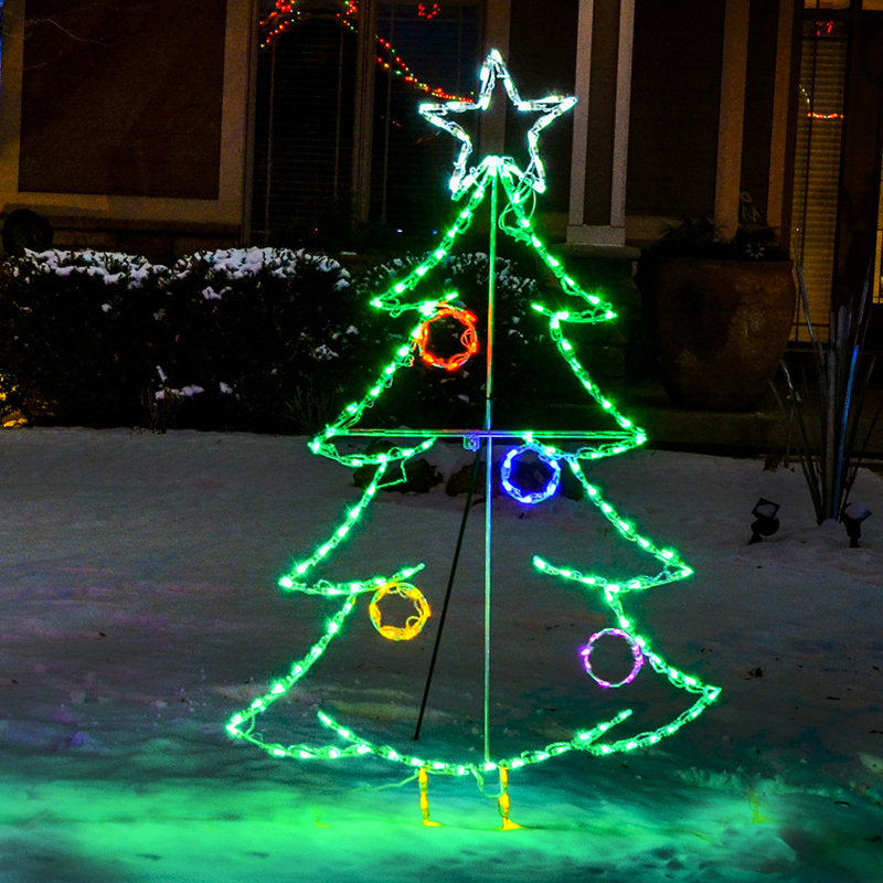 Christmas Tree with Ornaments LED Display (64")