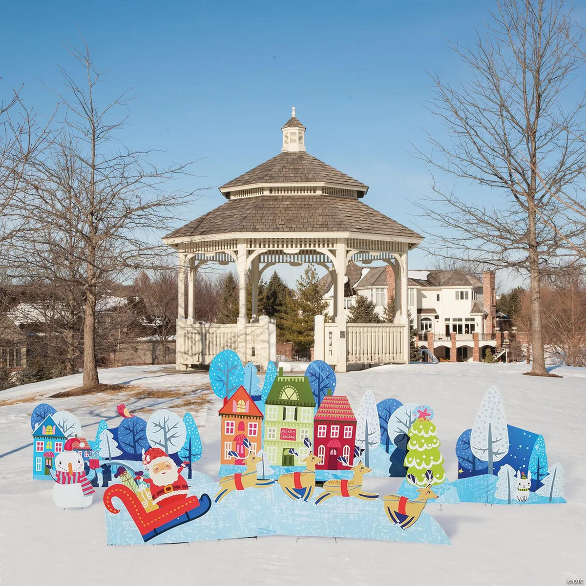 Christmas village outdoor yard sign