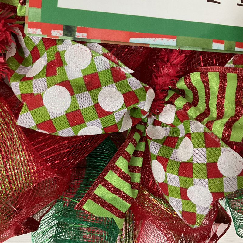 Artificial Christmas Wreath as a festive door display