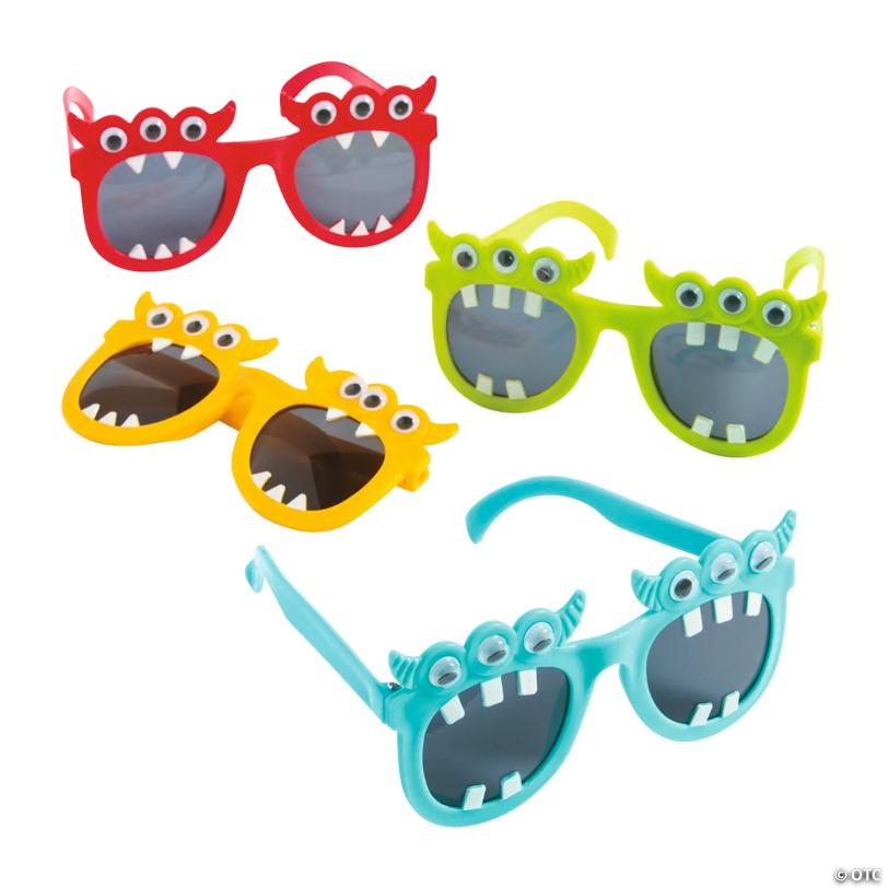 Colorful Kids Monster Sunglasses - 12 Pc. for Halloween Fun
