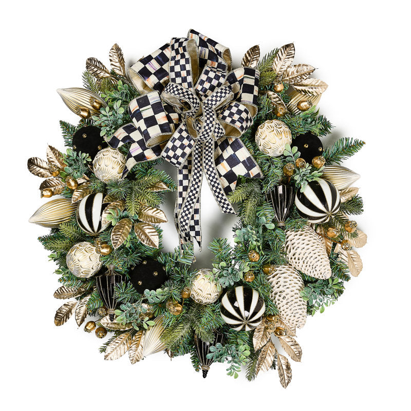 26" Christmas Wreath hanging on a front door