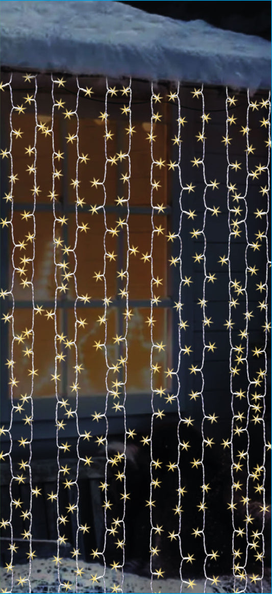 3mm Curtain Lights Warm White Multi Function LED Decoration