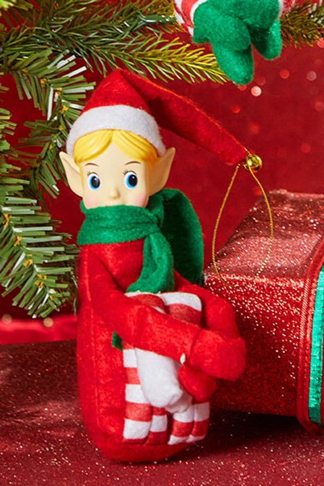 12 Inch Knee Hugger Red Hat Christmas Decoration