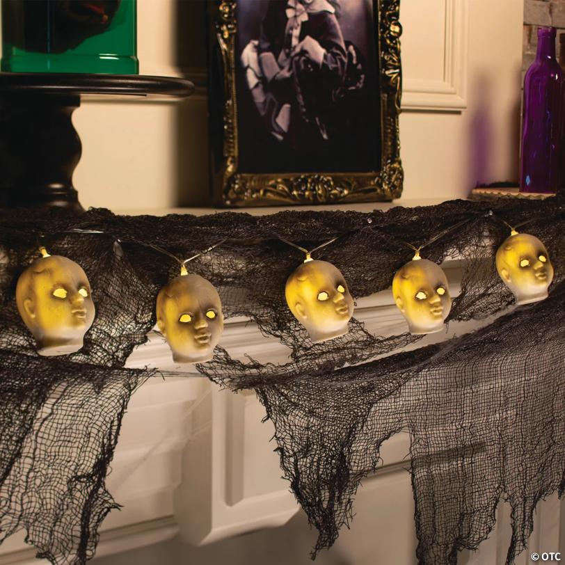Doll Head String Lights Halloween Decoration