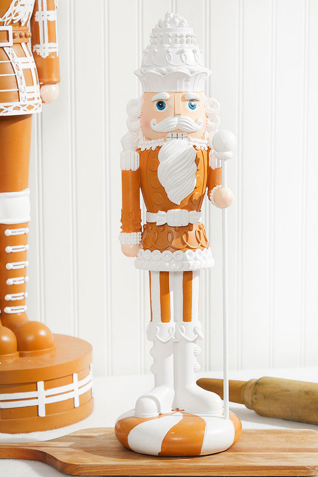 22" Gingerbread Nutcracker With Staff – Holiday Decor