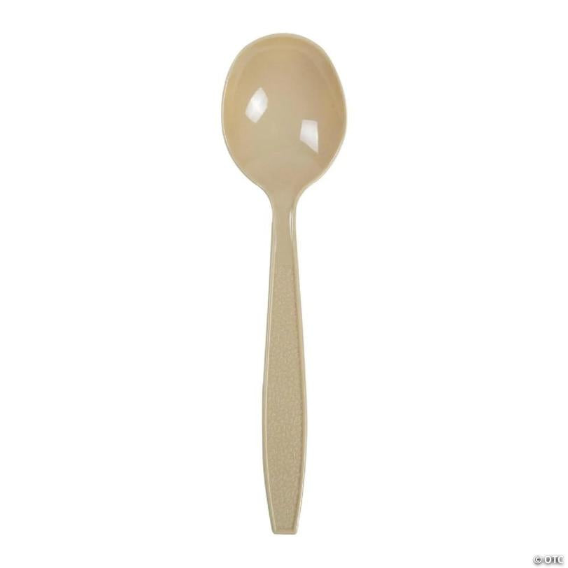 Edge Collections - Champagne Gold - Bulk Heavy Champagne Gold Soup Spoons! | USA Decoration®