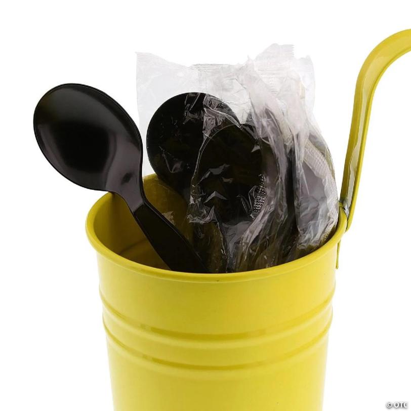 Edge Collections - Medium Heavy Black Wrapped Soup Spoons! | USA Decoration®