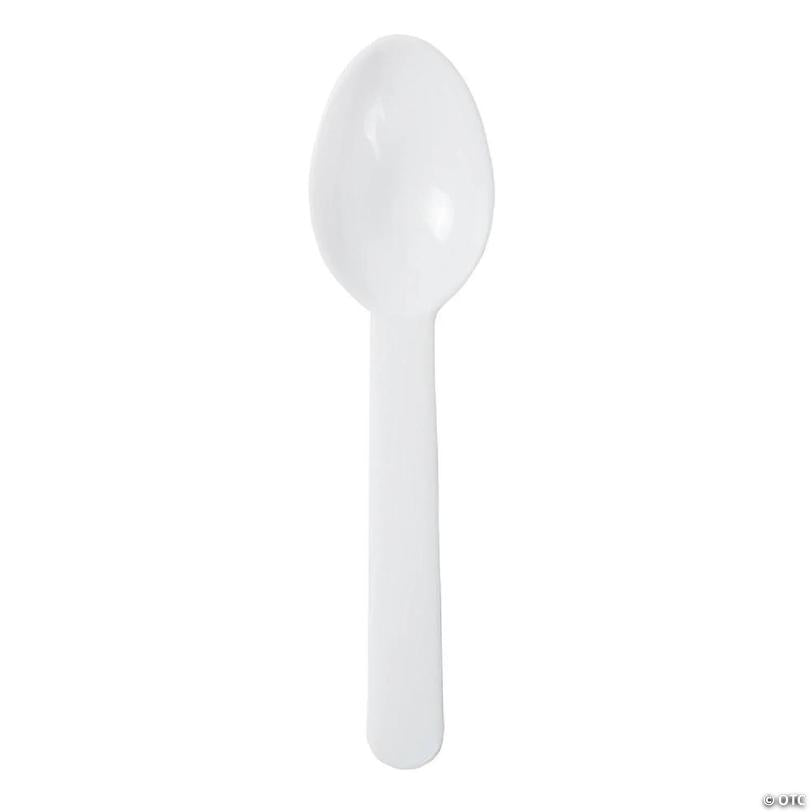 Edge Collections - White - Polypropylene Ice Cream Taster Spoons! | USA Decoration®