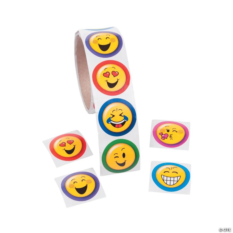 Emoji Sticker Roll - 100 Pc. | USA Decoration®