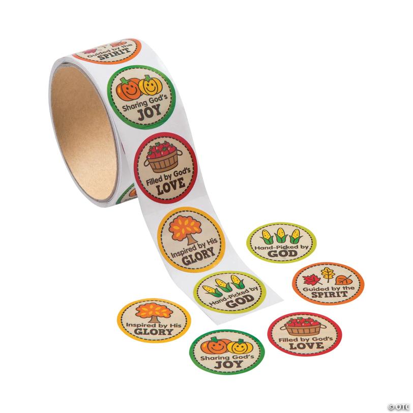 Faith Fall Market Sticker Roll - 100 Pc. | USA Decoration®