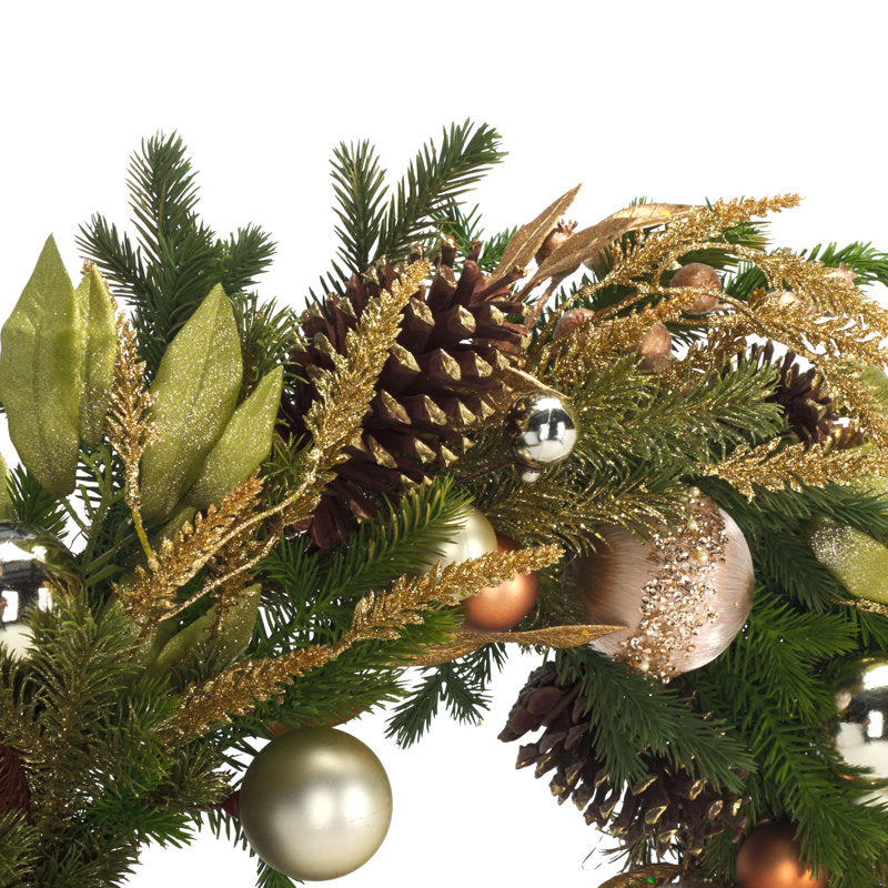 Christmas Wreath hanging on a front door