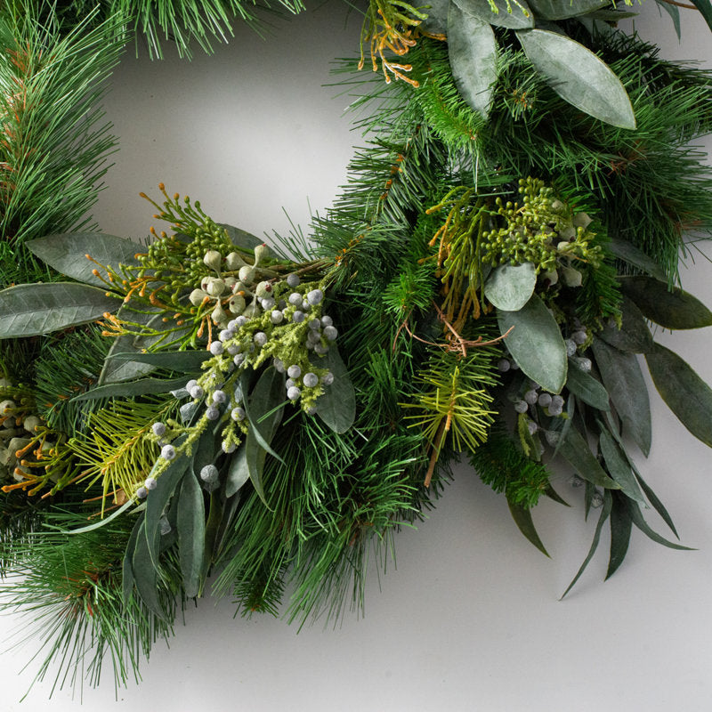 30" Artificial Fir Christmas Wreath as a festive door display