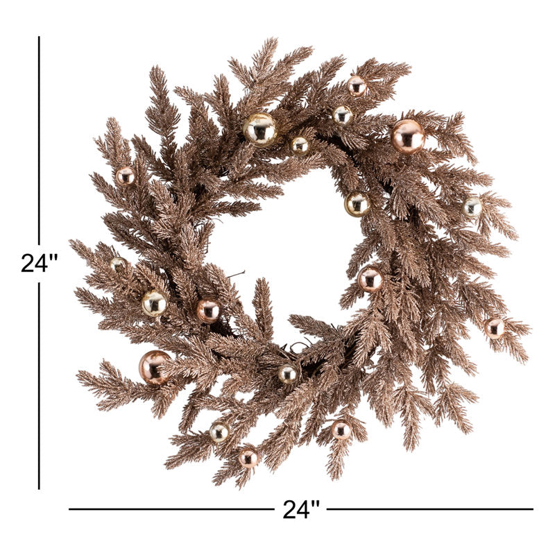Faux Pine Silk 24'' Wreath