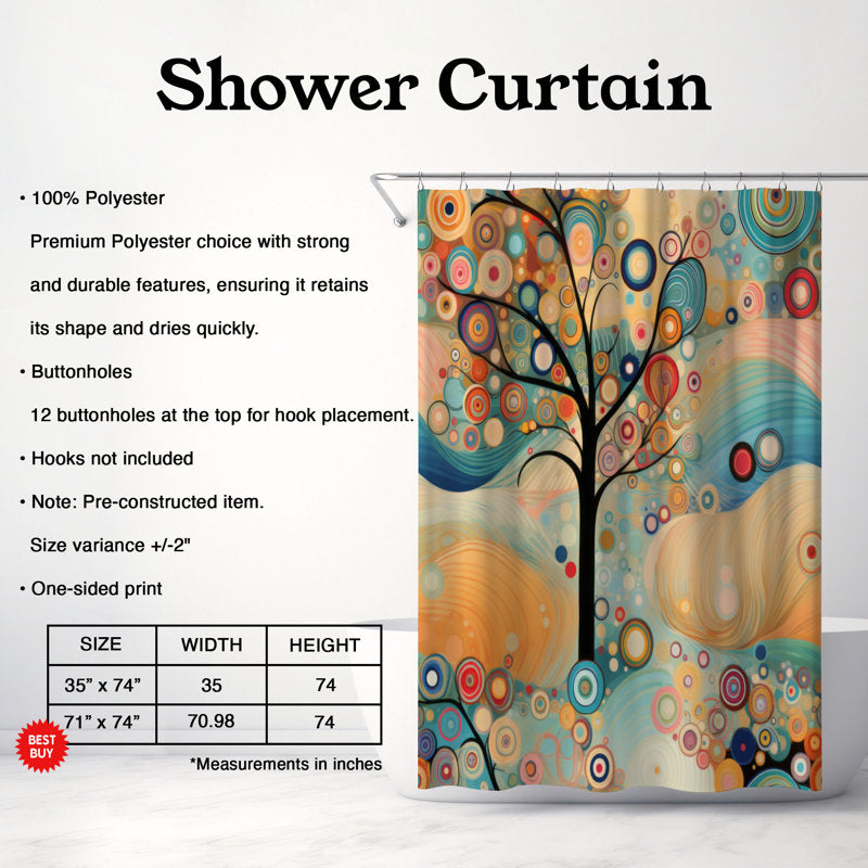 Festooned Tree - Premium Shower Curtain