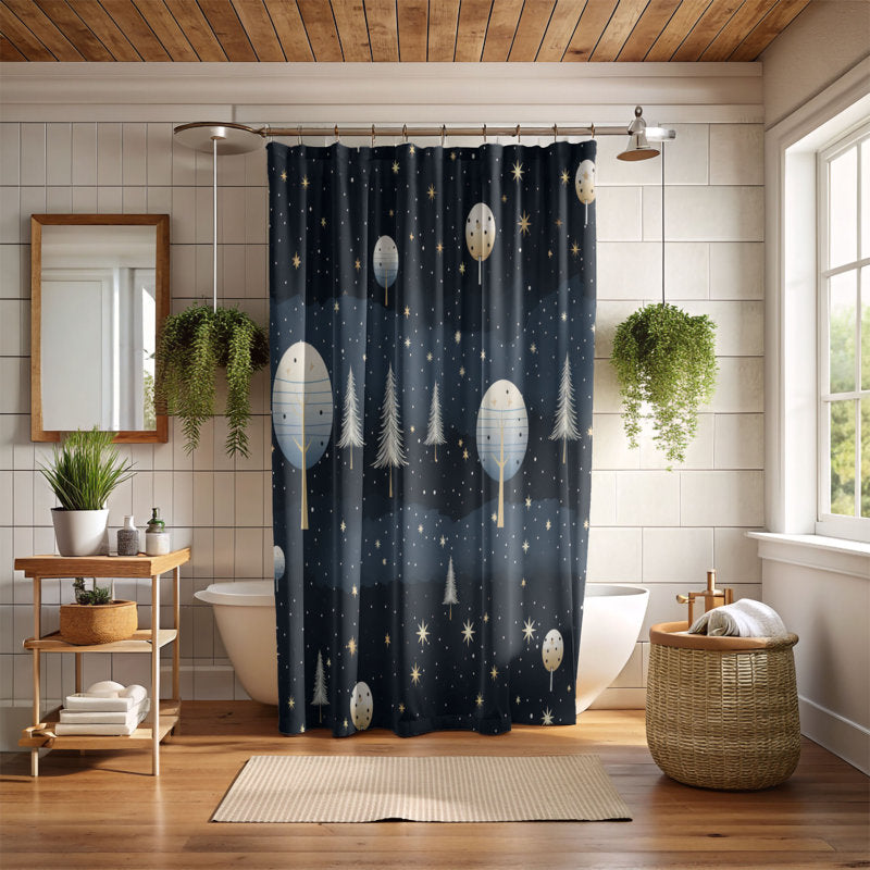 Frosty Night - Premium Shower Curtain