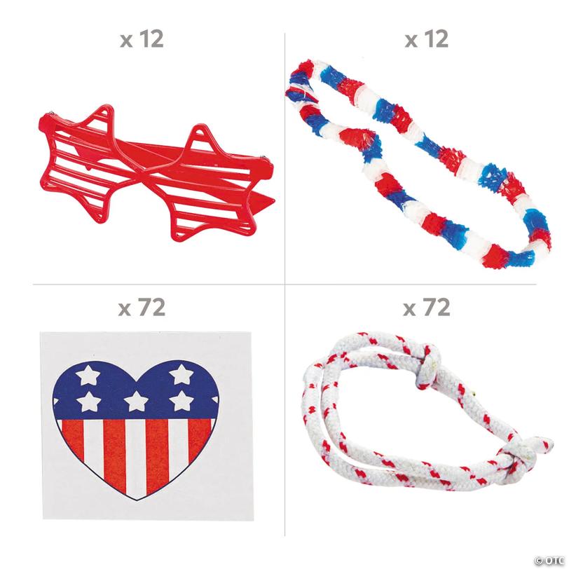 Fun Patriotic Kids’ Accessories Kit - 168 Pc.