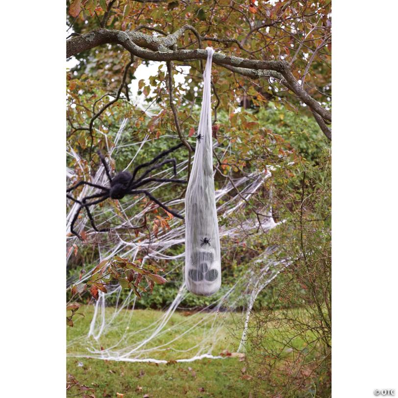 Fun World® Skull in Spider Cocoon Halloween Decoration