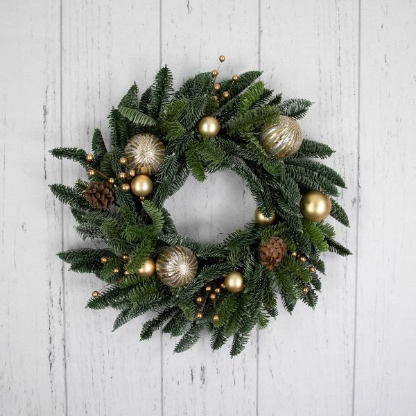 Northlight Real Touch™ Pre-Decorated Pine with Pine Cones Artificial Christmas Wreath - 22" - Unlit