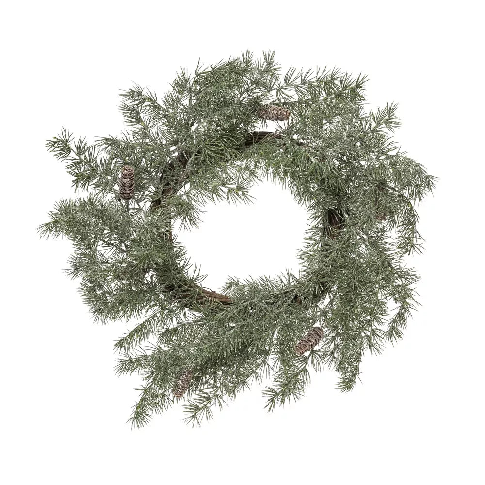 24-Inch Green Christmas Soft Piney Fir Wreath – Holiday Décor Accent