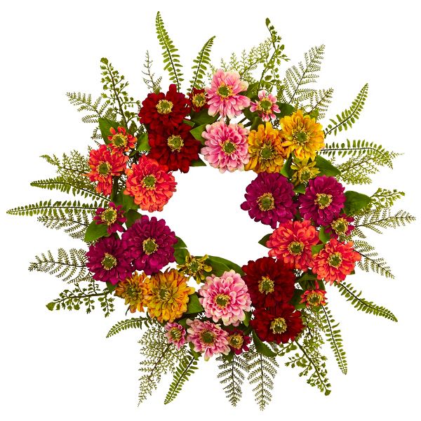 Mixed Flower Artificial Wreath – Summer and Autumn Door Decoration