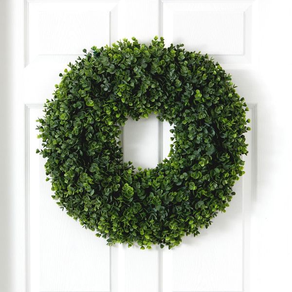 25" Eucalyptus Wreath – Artificial Greenery Home Decor