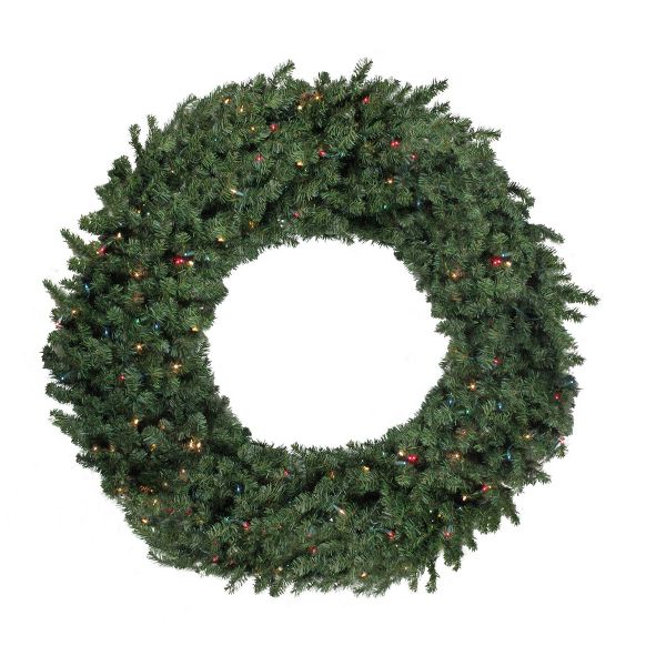96” Pre-Lit Canadian Pine Commercial Wreath