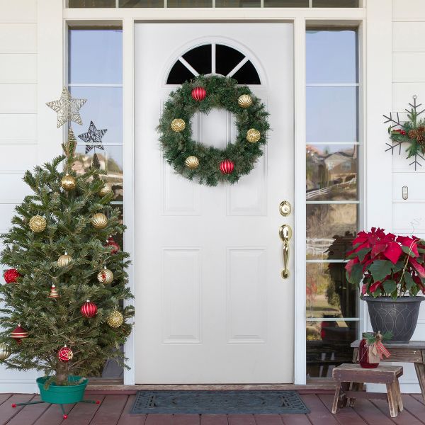 24 Inch Oregon Cashmere Pine Artificial Christmas Wreath – Unlit Holiday Décor