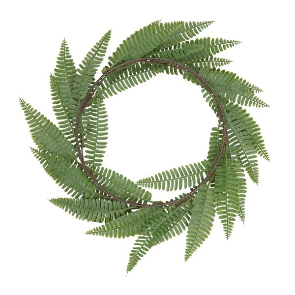 16" Fern Wreath Set of 4 – Green Artificial Home Decor