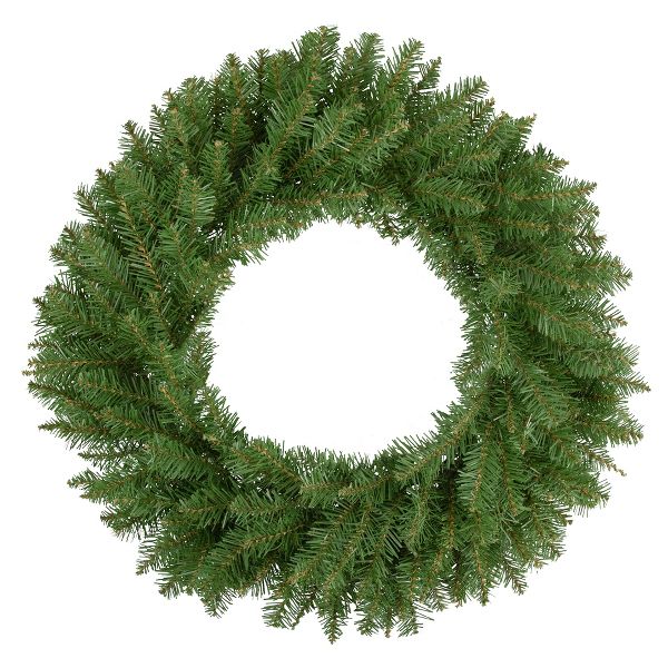 24-Inch Unlit Artificial Christmas Wreath with Natural Pine Look Indoor/Outdoor