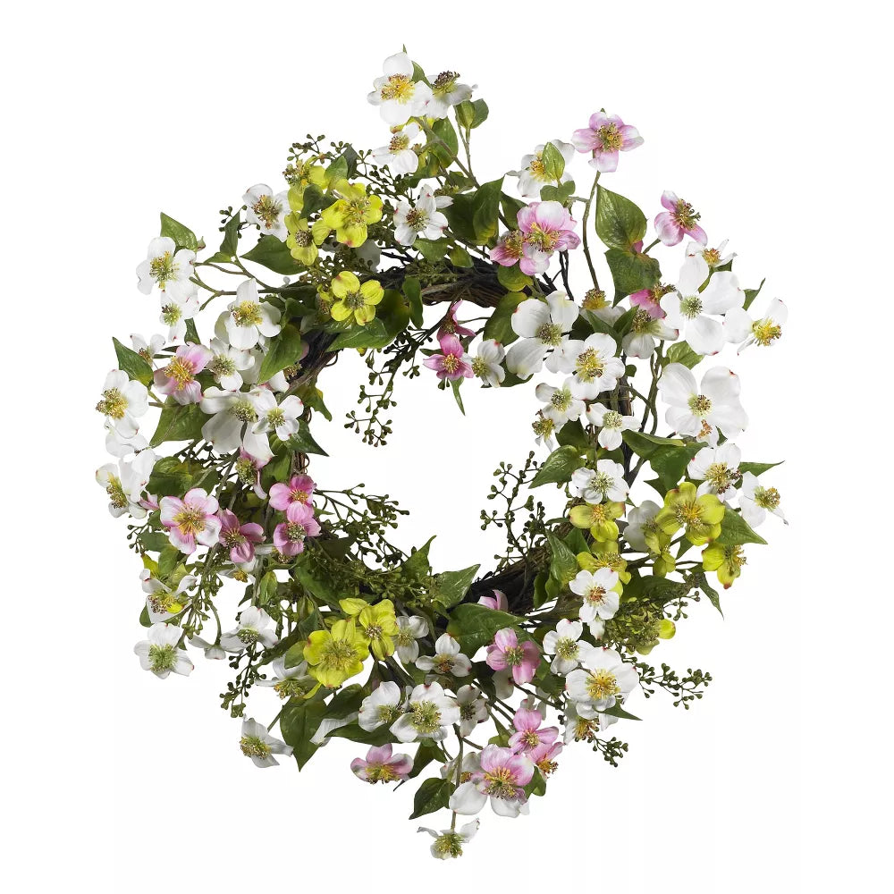 20" Dogwood Artificial Floral Wreath