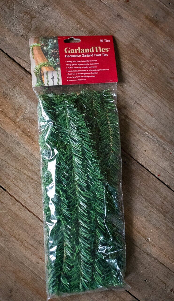 14” Noble Pine Garland Ties 10 Pack for Securing Holiday Greenery