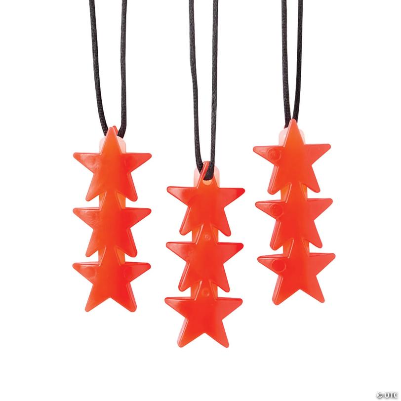 Glow Patriotic Star Necklaces - 12 Pc.