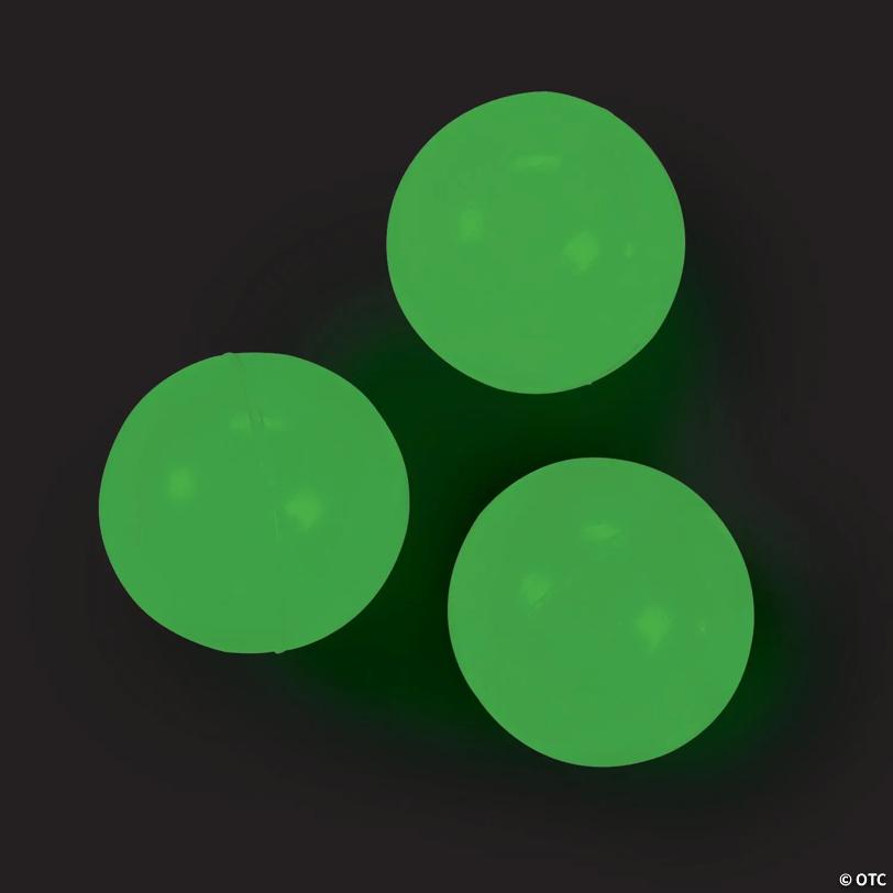 Glow-in-the-Dark Bouncy Balls - 12 Pc.