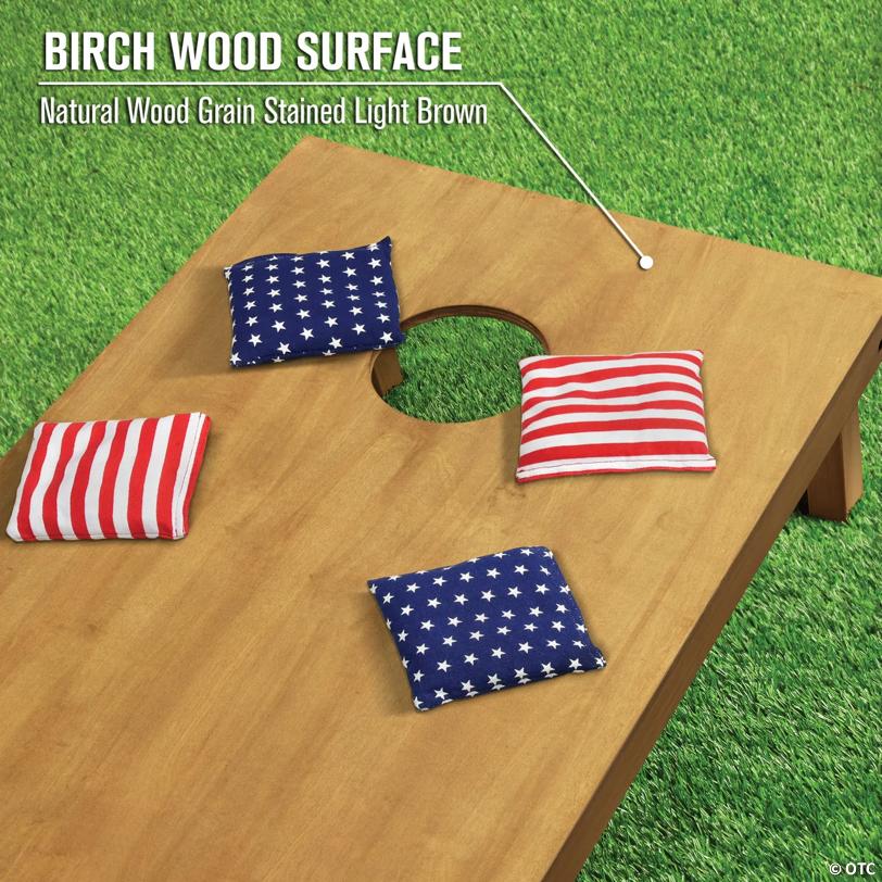 GoSports 4'x2' Regulation Size Wooden Cornhole Boards Set