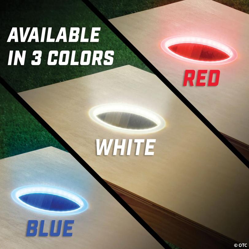 GoSports Cornhole Light Up LED Ring Kit - 2pc Set