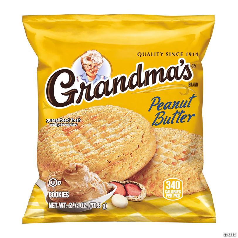 Grandma's Big Cookie Peanut Butter, 2.5 oz, 60 Count